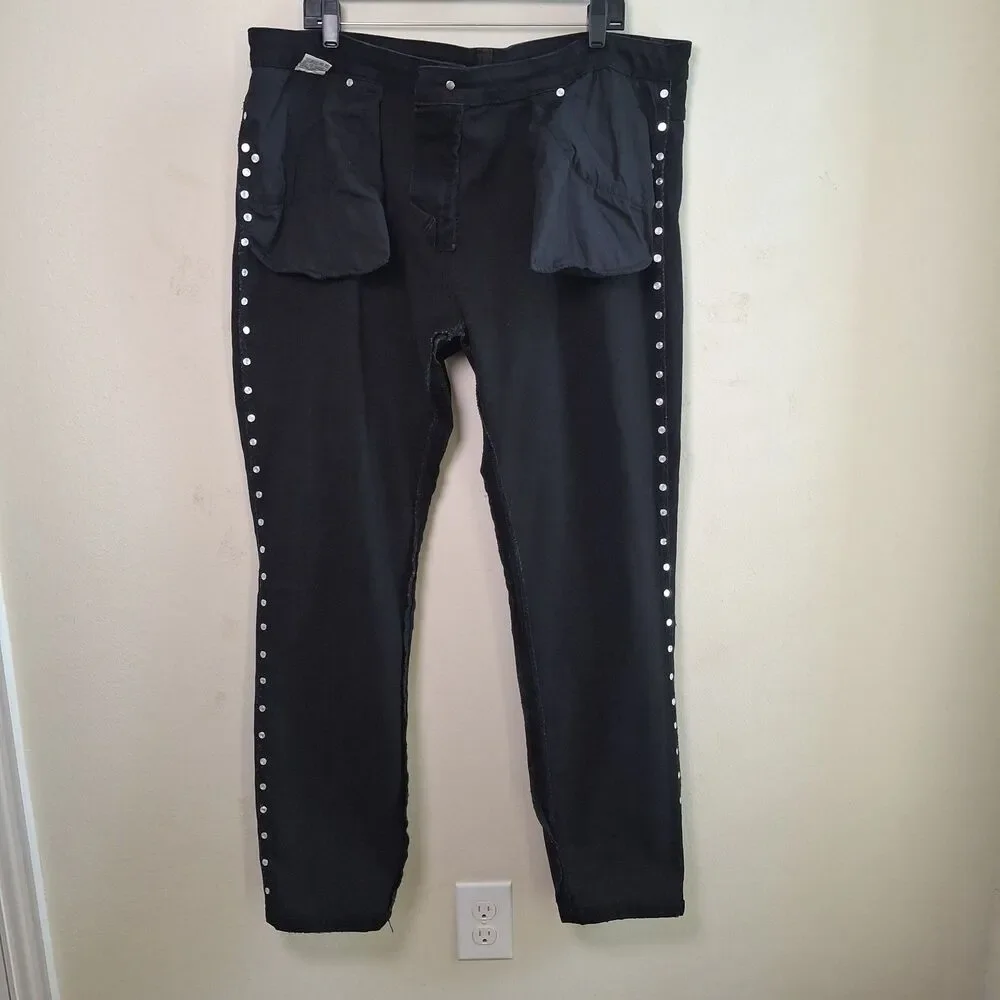 Kilogram Gothic Skull Studded Jeans Men’s Size 40x33 Black Y2K Punk